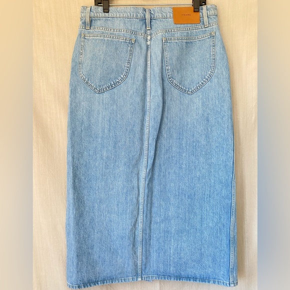 Frame Denim Le Italiene Denim MidMaxi Skirt - Picture 3 of 16